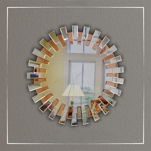 Este Elegante Espejo Combina la Elegancia Vintage con el Glamour Moderno, Diseño Decorativo de Arte sin Marco para Montar en la Pared - Product Image 5