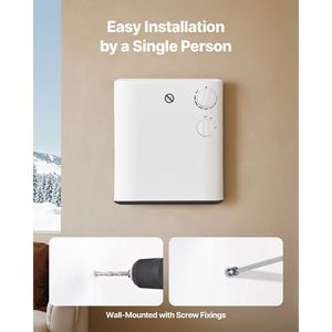 Calentador Eléctrico Inteligente de Pared de 1500W, Diseño Portátil con Protección Antivuelco, 3 Modos y Ajuste con Perilla - Product Image 6