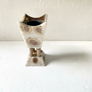 Porte-encens moderne en résine époxy et bois, finition brillante, pour le Ramadan, l'Aïd, les fêtes arabes, Mubkhar tendance, Mabkhara pour table - Product Image 1