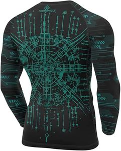 <b>Custom</b> Printed Long Sleeve Rash Guard <b>Compression</b> <b>Shirt</b> for Men with Circuit Board <b>Design</b> Full Sleeve Quick Dry - Product Image 3