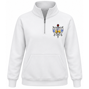 Sigma Gamma Rho Women's University <b>Half</b> <b>Zip</b> <b>Sweatshirt</b> White Greek Letter Sorority Pullover Custom Campus Casual Fashion Street - Product Image 1