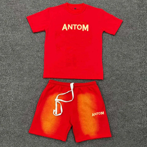 Mens Custom Brand Printed 2-piece Sportswear <b>Set</b> Short Sleeve T-shirt And Shorts For Fitness Summer Sports Outfit Breathable - Product Image 5