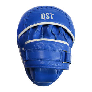 Pads de frappe bleus de haute qualité en cuir véritable pour la boxe, les gants de MMA et le kickboxing, respirants et personnalisables - Product Image 3