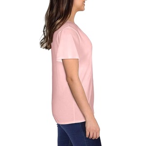 เสื้อยืดผู้หญิงคอตตอนสั่งทำโลโก้ขายส่ง เสื้อเปล่าระบายอากาศดี สไตล์สตรีทแวร์สำหรับฤดูร้อน รับผลิตแบบ OEM แขนสั้นทรงหลวมไหล่ตก - Product Image 5