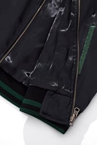 <b>Varsity</b> <b>Jacket</b> Custom Streetwear Men's Bomber <b>Jacket</b> Black Fabric Satin Oversized <b>Jacket</b> for Women Thick Puffer - Product Image 6