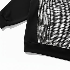 Casual Fashion Pullover High Quality Shiny Rhinestones <b>Hoodie</b> Streetwear Oversized Breathable Custom Manufacturer Hoodies - Product Image 5