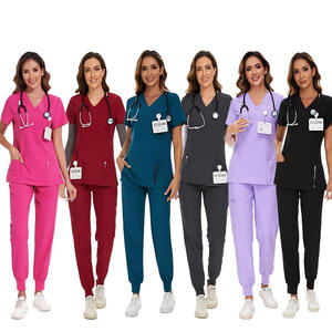 Conjuntos de Uniformes Médicos de Felpa Unisex de Primera Calidad para Doctores y Enfermeras en Hospitales, Ropa de Trabajo Médica 100% Poliéster - Product Image 5