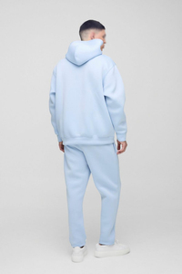 Ensemble de survêtement d'hiver moderne pour homme, pull à capuche deux pièces et pantalon de jogging fuselé, logo personnalisé, style décontracté athleisure, vente en gros - Product Image 2