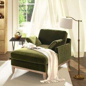 Chaise longue Pasadena Modern Farmhouse verde oliva - Product Image 6