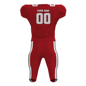 OEM Hot Selling Custom <b>Heat</b>-Transfer Printed American Football Uniform Professional Team Wear Short Sleeves Football Uniform Set - Product Image 2