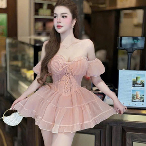 Robe longue en soie pour femme, style princesse sexy, à manches courtes, lavable, simple, naturelle, décontractée, formelle, élégante et confortable pour diverses occasions - Product Image 2