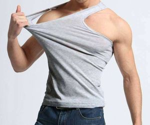 Débardeur respirant à séchage rapide 100% polyester tricoté sans couture extensible avec broderie 3D et logo personnalisé pour homme, idéal pour le sport, la gym et la course à pied - Product Image 3