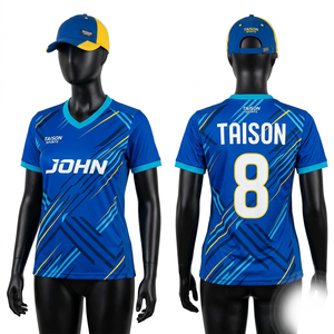 เสื้อฟุตบอลโพลีเอสเตอร์พรีเมียม 180 GSM สีส้ม-น้ำเงิน ดีไซน์แถบข้าง พร้อมบริการสกรีนโลโก้ตามสั่ง - Product Image 2