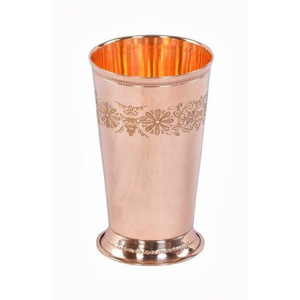 Taza de cobre para Julep con diseño floral vintage para bebidas frías, uso en fiestas, artículos de bar, vasos para cerveza, tazas para Julep - Product Image 2