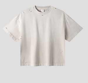 เสื้อยืดผ้าแคนวาสทรงปกติสำหรับผู้ชาย แขนปกติ คอกลม สไตล์สตรีท สีพื้น เรียบง่าย เป็นมิตรกับสิ่งแวดล้อม แห้งเร็ว 100% - Product Image 4