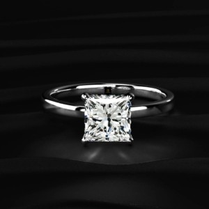 Anillo de diamante solitario Princess cultivado en laboratorio, doble halo oculto, certificado IGI, de color D a F, 2.00 ct en el centro, 0.30 ct en los laterales, 2.20 ct en total, Timeless. - Product Image 2