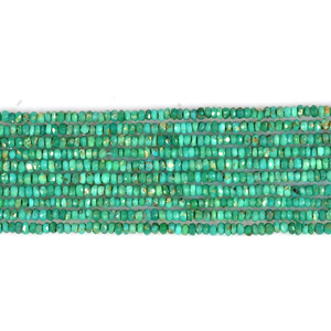Piedras preciosas sueltas Rondelle facetadas turquesa de Arizona natural Cuentas de turquesa de 4mm - Product Image 3
