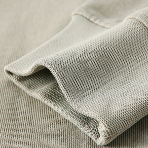 Camiseta de Manga Larga Raglán con Cuello Alto y Lavado Ácido de Algodón para Hombre, Logotipo Personalizado Impreso en Serigrafía Delantera/Trasera, Proveedor Mayorista - Product Image 6