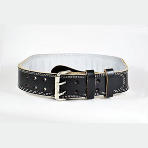 Genuine Leather Powerlifting Belt Heavy Duty Adjustable Double Prong Gym Training Belt OEM Factory Custom Logo Supplier - Product Image 3