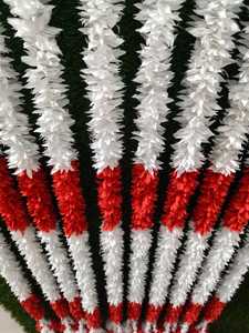 Red Fabric & <b>White</b> Artificial Jasmine Flower <b>Hanging</b> Strings for Wedding Decoration Indian Backdrop Garland Latkan - Product Image 4