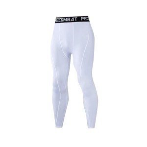 <b>Compression</b> <b>Men's</b> Sports Leggings Running <b>Tights</b> Quick-drying Breathable Elastic Waist Spandex/Polyester Solid Pattern Full - Product Image 6