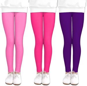 Leggings de Poliéster Tejido para Niños, Uso Diario, Elásticos, Transpirables, Cintura Elástica Suave, Ropa Casual para Jugar, Ir a la Escuela, Moda Infantil - Product Image 2
