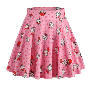 Women's Blue Elastic Waist Tennis <b>Skirt</b> Printed Breathable Spandex/Polyester Anti-UV Quick Dry Pockets Regular Fit All Seasons - Product Image 2