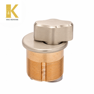Cilindros de Cerradura con Perilla, Seguridad Mecánica para Puertas, Acero Inoxidable Satinado, Latón, 28mm, para Puerta de Entrada - Product Image 4