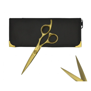 Ciseaux de coiffure professionnels en or de 6,5 pouces, acier de qualité allemande, ciseaux de barbier, ensemble de ciseaux de coupe de cheveux pour salon de beauté, élégants - Product Image 4