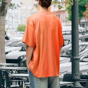 T-shirt Homme Oversize en Coton Respirant à Manches Courtes et Épaules Tombantes, Style Streetwear Tricoté Décontracté de Haute Qualité - Product Image 5