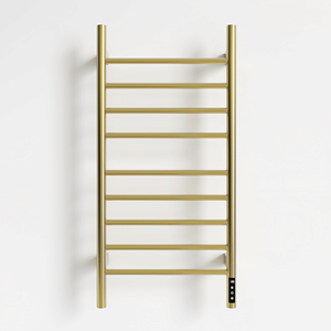 Moderno Portasciugamani in Acciaio e Bambù 17,8 X 35,7 X 4,4 Pollici con Funzione Riscaldante per Uso su Porta del Bagno - Product Image 5