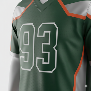 Nouvelle arrivée, maillot de football américain confortable et respirant, léger, manches courtes, taille personnalisée, nom d'équipe personnalisable - Product Image 2