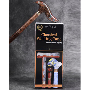 Canne en bois artisanale avec finition élégante, bâton de marche écologique en bois, bâton de marche en bois dur décoratif en gros - Product Image 4