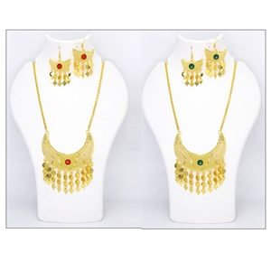 Alta calidad de lujo 24K 18K Color oro árabe Dubai chapado en oro conjuntos de joyas de lujo Dubai conjuntos de joyas de joyería para mujeres - Product Image 1