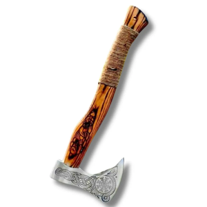 Tête de marteau en acier à haute teneur en carbone de qualité supérieure avec manche en bois de rose et revêtement en cuir et poignée - Product Image 1