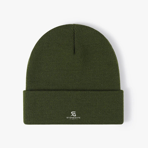 Bonnet d'hiver personnalisé en acrylique tricoté doux, unisexe, chaud, à revers, pour la mode, le sport, les voyages et les activités de plein air - Product Image 6