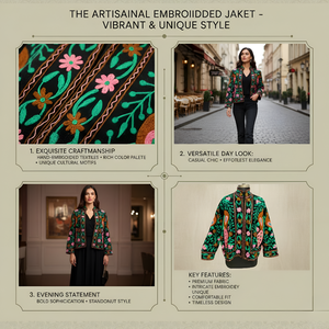 Chaqueta Bomber de Terciopelo con Bordado a Mano de Pavo Real para Mujer, con Cuello Alto Floral y Forro de Algodón, Venta al Por Mayor - Product Image 5