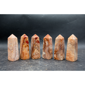 Décorations en cristal de tour d'agate rouge naturelle de 9 cm - Product Image 2