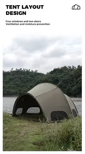 Barraca de acampamento luxuosa para acampamento ao ar livre, piquenique tático, hotel, algodão, yurt mongol, guarda-sol à prova de chuva, luz de luxo, algodão para uso ao ar livre