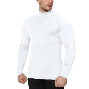 เสื้อรัดรูปแขนยาวสำหรับผู้ชาย สีดำ แห้งเร็ว ผลิตจากโพลีเอสเตอร์/ไนลอน ป้องกันแบคทีเรีย ป้องกันรังสียูวี ระบายอากาศได้ดี เหมาะสำหรับเล่นกีฬา - Product Image 3