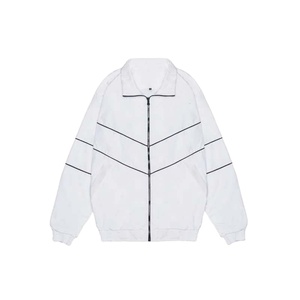 Wholesale Custom Men's Summer Windproof <b>Jacket</b> with Stand Collar and Zipper Closure Custom Print Logo Plus Size <b>Jacket</b> - Product Image 2