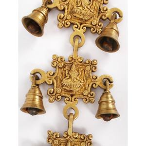 Colgante de pared de latón hecho a mano de 26 pulgadas con diseño de Lakshmi Devi, campanas de latón Devi para decoración del hogar - Product Image 1