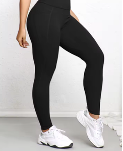 Pantalons capri taille haute pour femmes avec poches, effet ventre plat, non transparents, pour entraînement, course à pied, yoga, athlétisme, leggings push-up pour la gym - Product Image 6