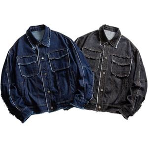 Custom Label <b>Lightweight</b> <b>Denim</b> <b>Jacket</b> 100% cotton Washed Jean <b>Jacket</b> Patch Pockets Oversized <b>Denim</b> <b>Jacket</b> - Product Image 4