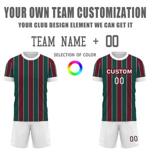 High Quality Men's Adult Soccer Uniform 100% Polyester Quick Dry & Breathable Short Sleeve O-Neck Custom Team Name - Product Image 4