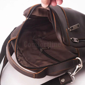 Sac bandoulière en cuir véritable personnalisé, vente en gros, sac messager tendance pour hommes et femmes, idéal pour les voyages et l'usage quotidien - Product Image 4