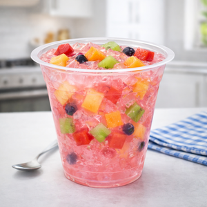 Vaso redondo desechable de plástico de 12 oz, de pared simple, hecho de material PP - Product Image 1