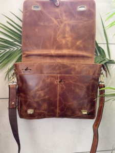 New Arrival Crunch Leather Office Use Messenger Shoulder <b>Bag</b> Multi Uses Hot Sale High Quality Laptop <b>Bag</b> Leather Unisex <b>Bag</b> - Product Image 4