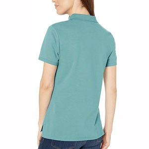 Polo de golf pour femme, vêtements de sport, logo personnalisé, polyester, prix usine, marque privée, coton bio, coupe élégante. - Product Image 3