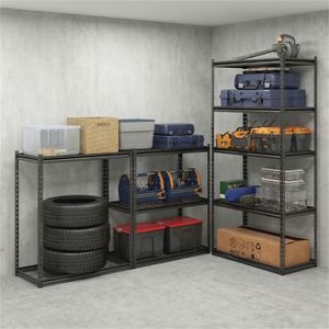 Scaffali Metallici Regolabili in Altezza da 183 cm per Garage e Cucina con Kit Anti-Ribaltamento, Organizzatore Espandibile - Product Image 4